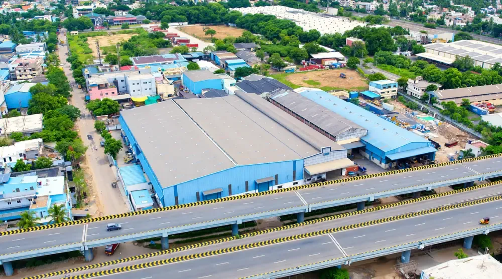aerial view of polyfit ambattur manufacturing unit