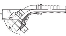 45° JIC Female 74° Cone Seat fittings and adapters